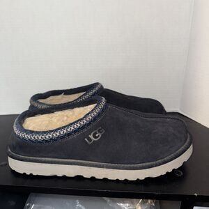 UGG Tasman II Shoes Mens Size 12 Black Suede Wool Lined Clog Slippers Box